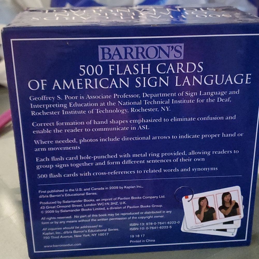 BARRON'S 500 FLASH CARDS OF AMERICAN SIGN LANGUAGE - Picture 4 of 9